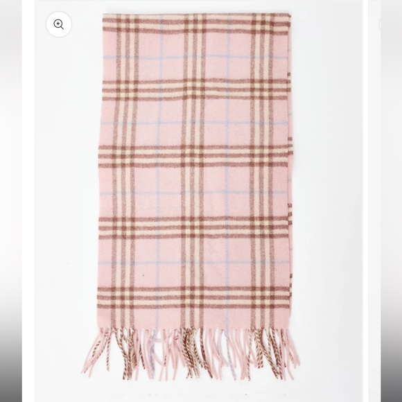 Burberry Accessories - Burberry Pink and Brown Plaid Scarf